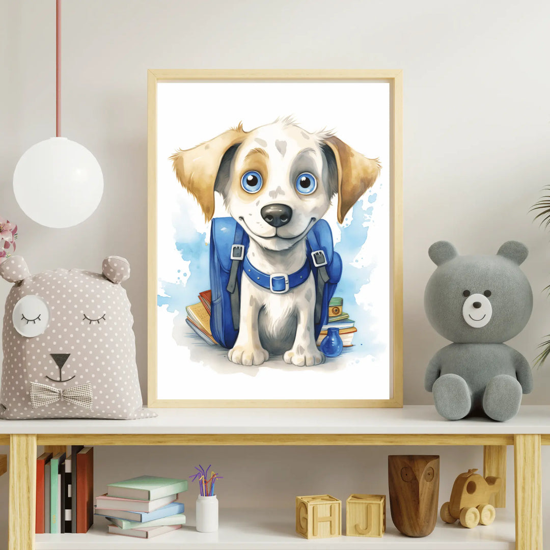 Affiche Chiot écolier Koala Chic Studio