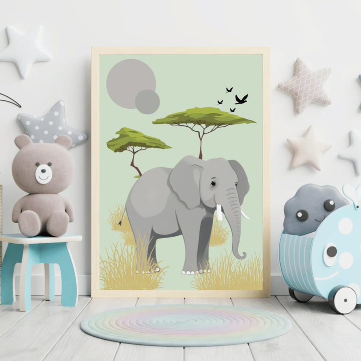 Affiche Eléphant Savane Koala Chic Studio