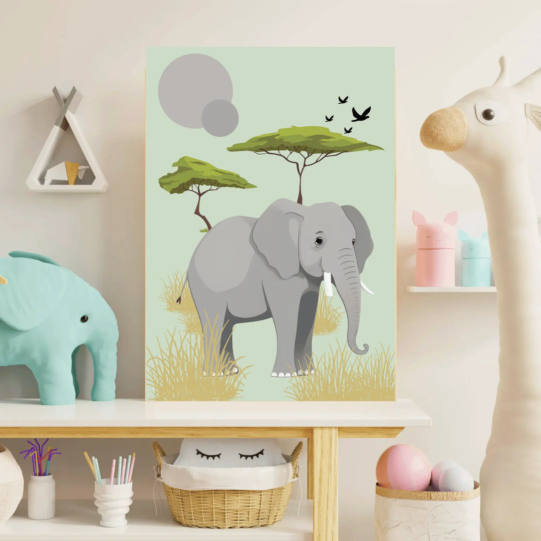 Affiche Eléphant Savane Koala Chic Studio