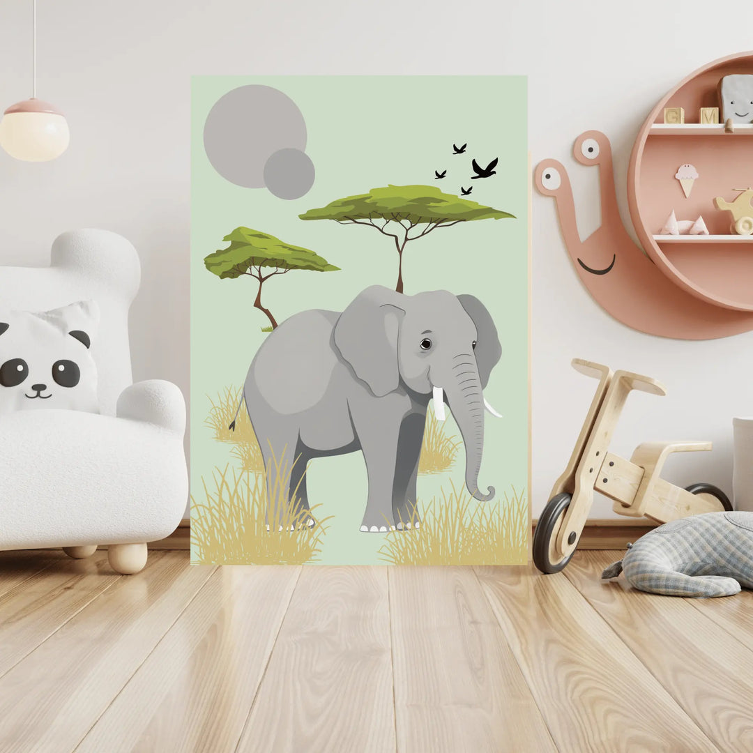 Affiche Eléphant Savane Koala Chic Studio