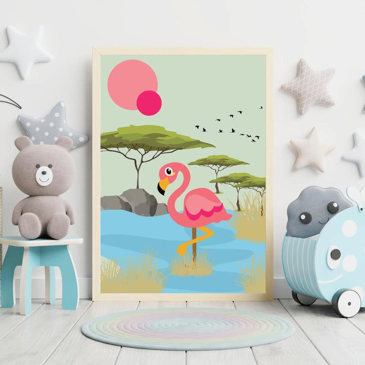 Affiche Flamant Rose Koala Chic Studio