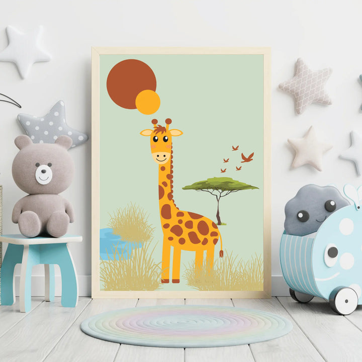 Affiche Girafe Savane Koala Chic Studio