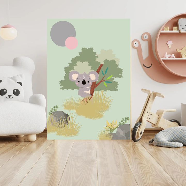 Affiche Koala Qui Grimpe Koala Chic Studio