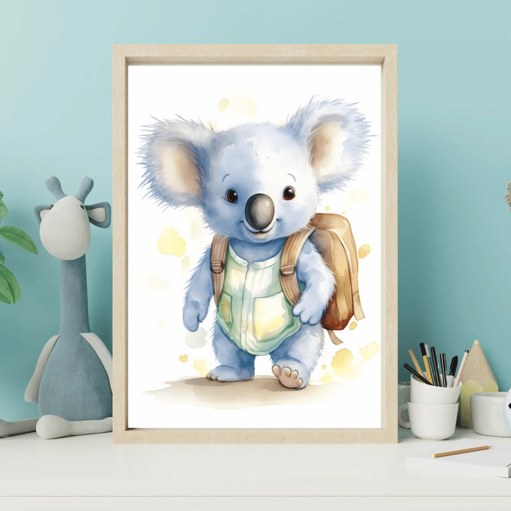 Affiche Koala écolier Koala Chic Studio