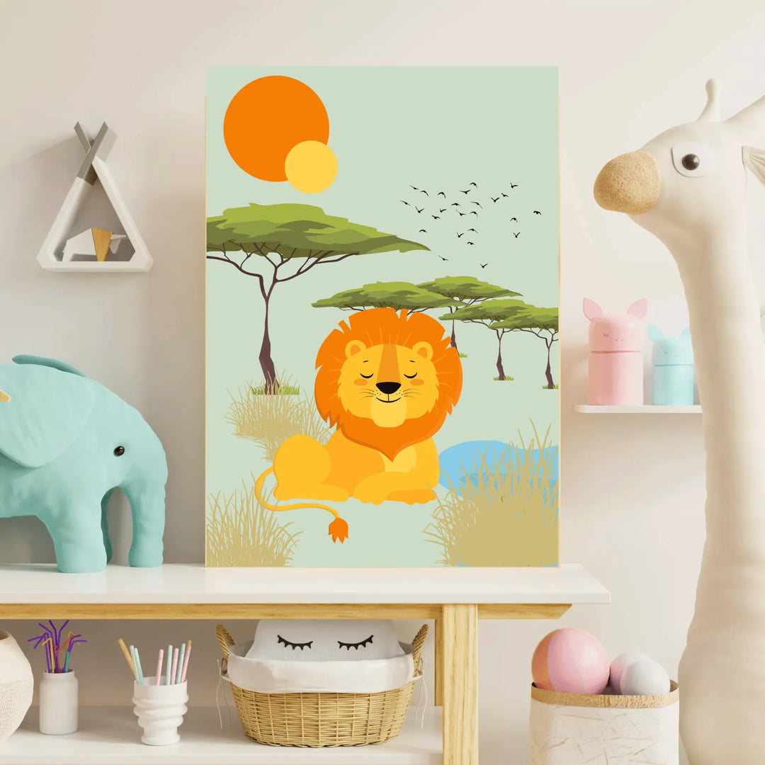 Affiche Lion Savane Koala Chic Studio