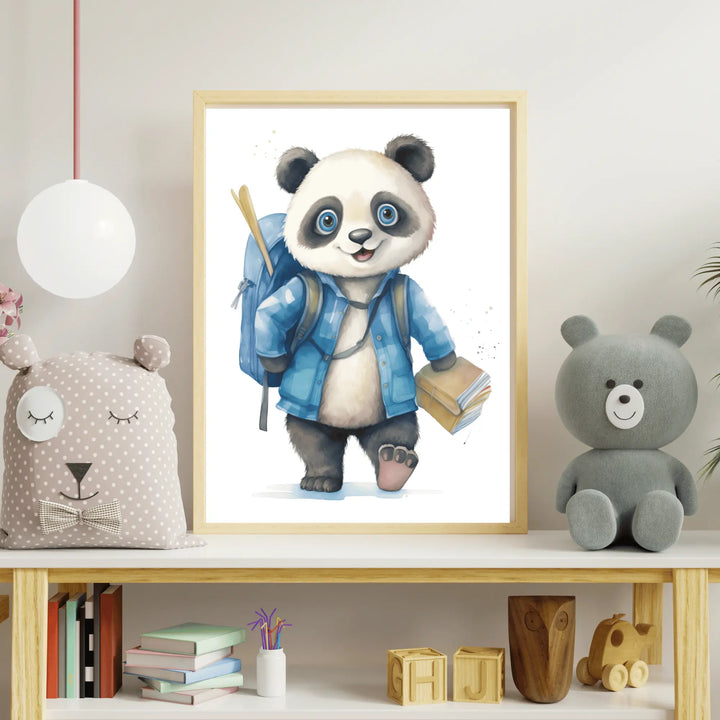 Affiche Panda écolier Koala Chic Studio