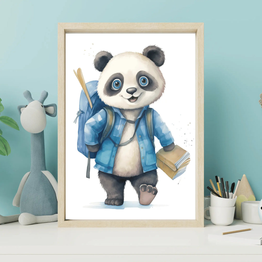 Affiche Panda écolier Koala Chic Studio