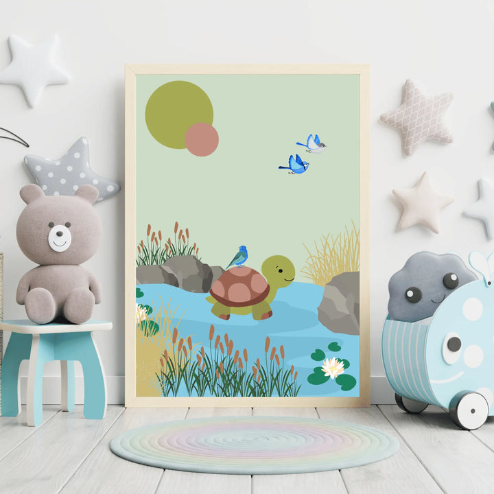 Affiche Tortue heureuse Koala Chic Studio