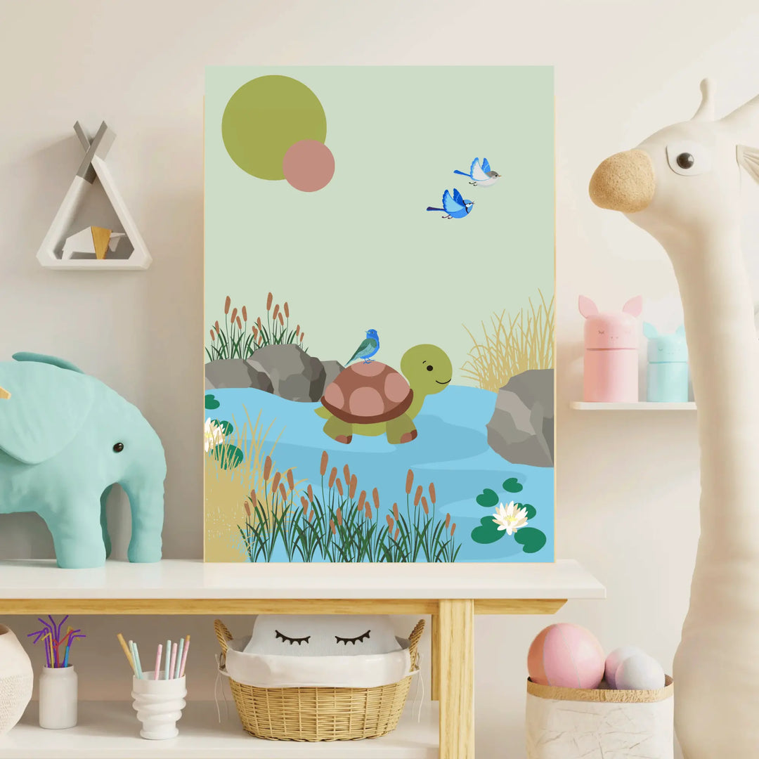 Affiche Tortue heureuse Koala Chic Studio