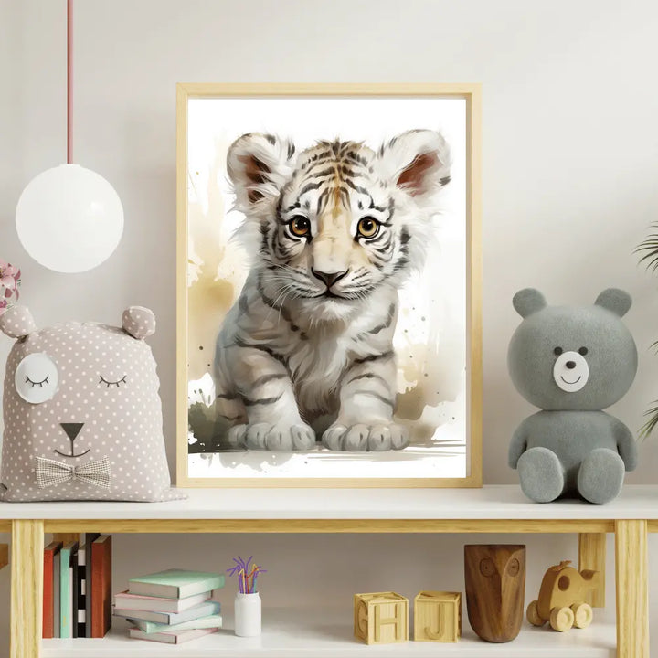 Affiche bébé Tigre blanc Koala Chic Studio