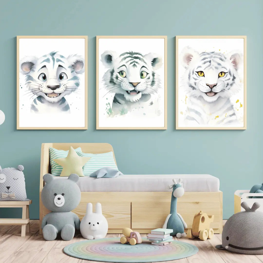 Lot de 3 affiches Frères Tigres Koala Chic Studio