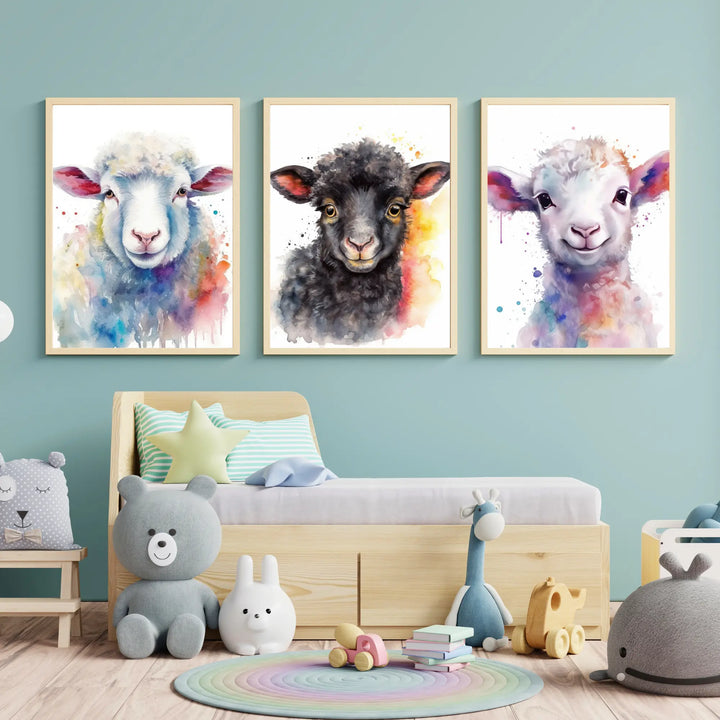 Lot de 3 affiches Moutons - KoalaChicStudio