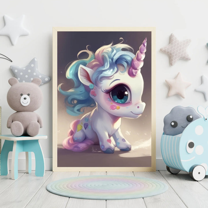 Affiche Bébé Licorne Kawai - KoalaChicStudio