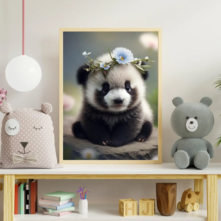 Affiche Bébé Panda Fleur de Lotus - KoalaChicStudio