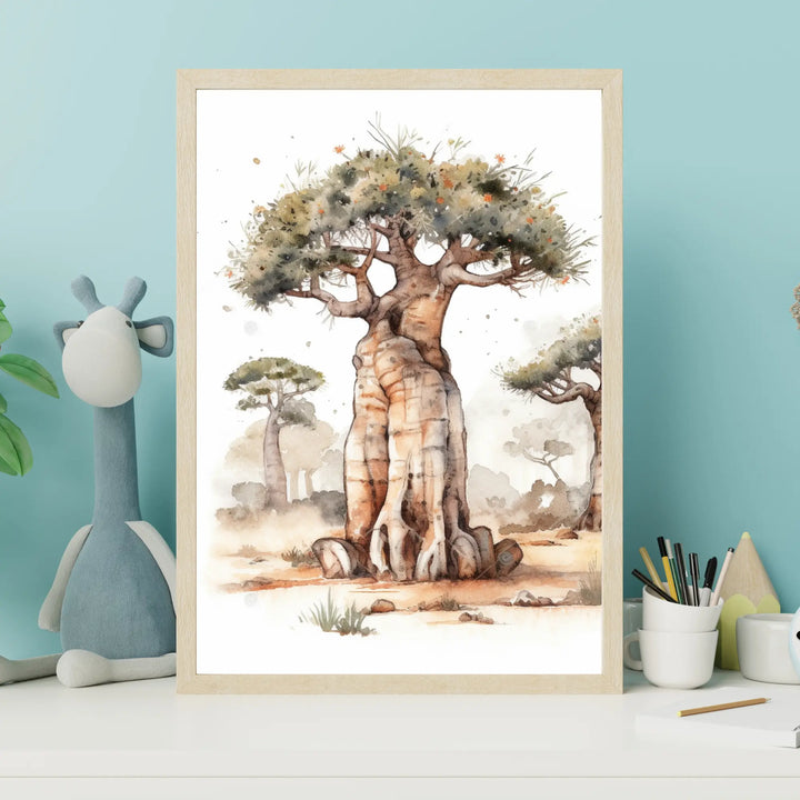 Lot de 3 affiches Animaux Savane Aquarelle - KoalaChicStudio