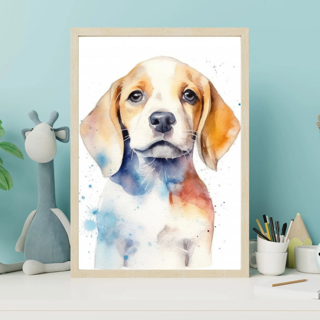 Affiche bébé Chien Beagle - Koala Chic Studio