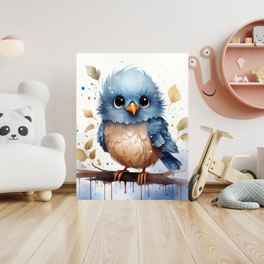 Affiche Bébé Oiseau Bleu - Koala Chic Studio