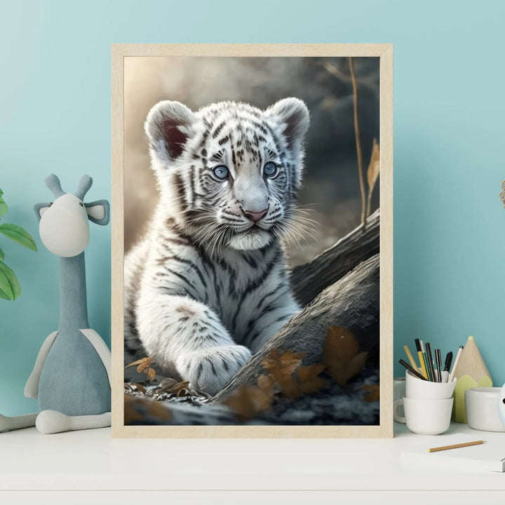 Affiche Bébé Tigre Blanc - KoalaChicStudio