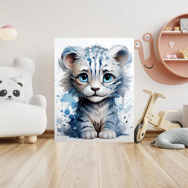 Affiche Bébé Tigre Blanc - Koala Chic Studio