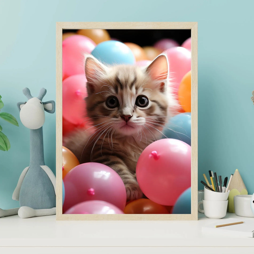 Affiche Chaton Anniversaire - Koala Chic Studio