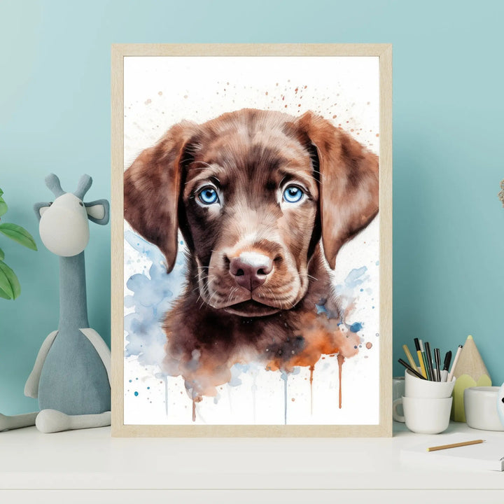 Affiche Chien Labrador Marron - KoalaChicStudio