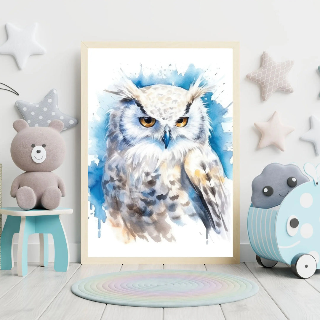 Affiche Hibou Blanc - KoalaChicStudio