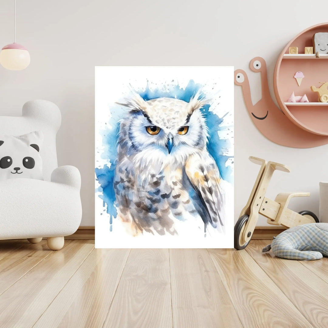 Affiche Hibou Blanc - KoalaChicStudio