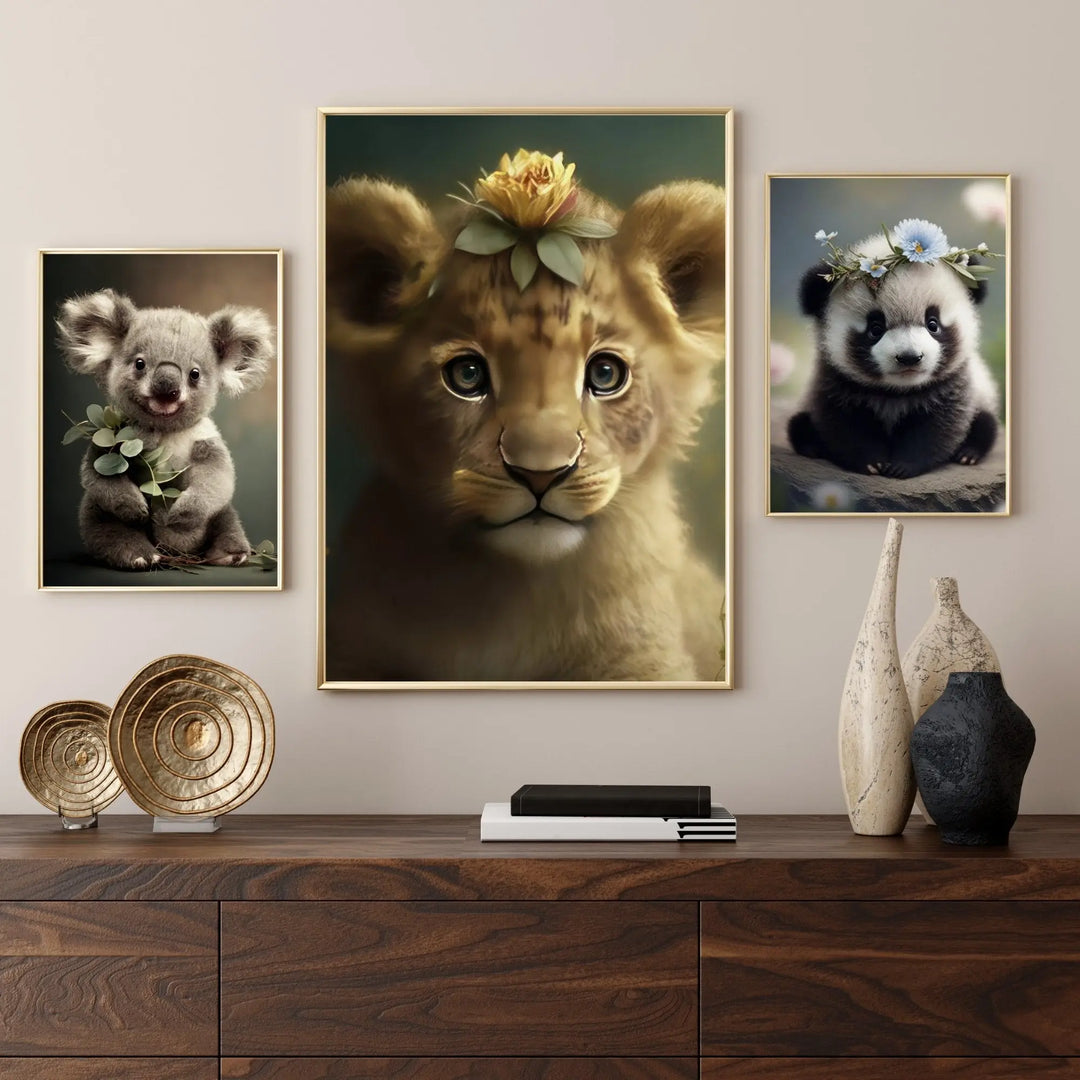 Lot de 3 affiches animaux Mignons - KoalaChicStudio