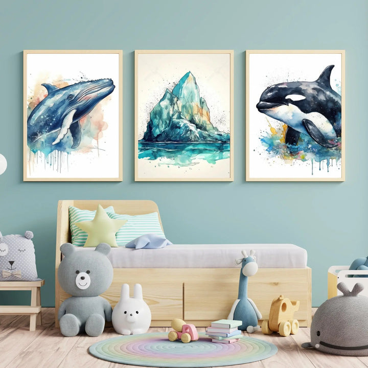 Lot de 3 affiches Antarctique Aquarelle - KoalaChicStudio