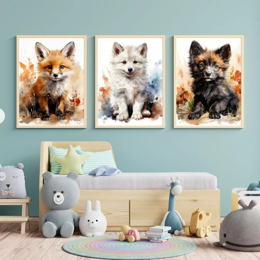 Lot de 3 affiches Renards - Koala Chic Studio